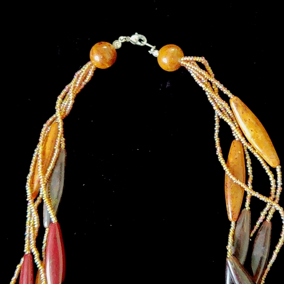 Multi-strand Beaded Necklace - Picture 3 of 9